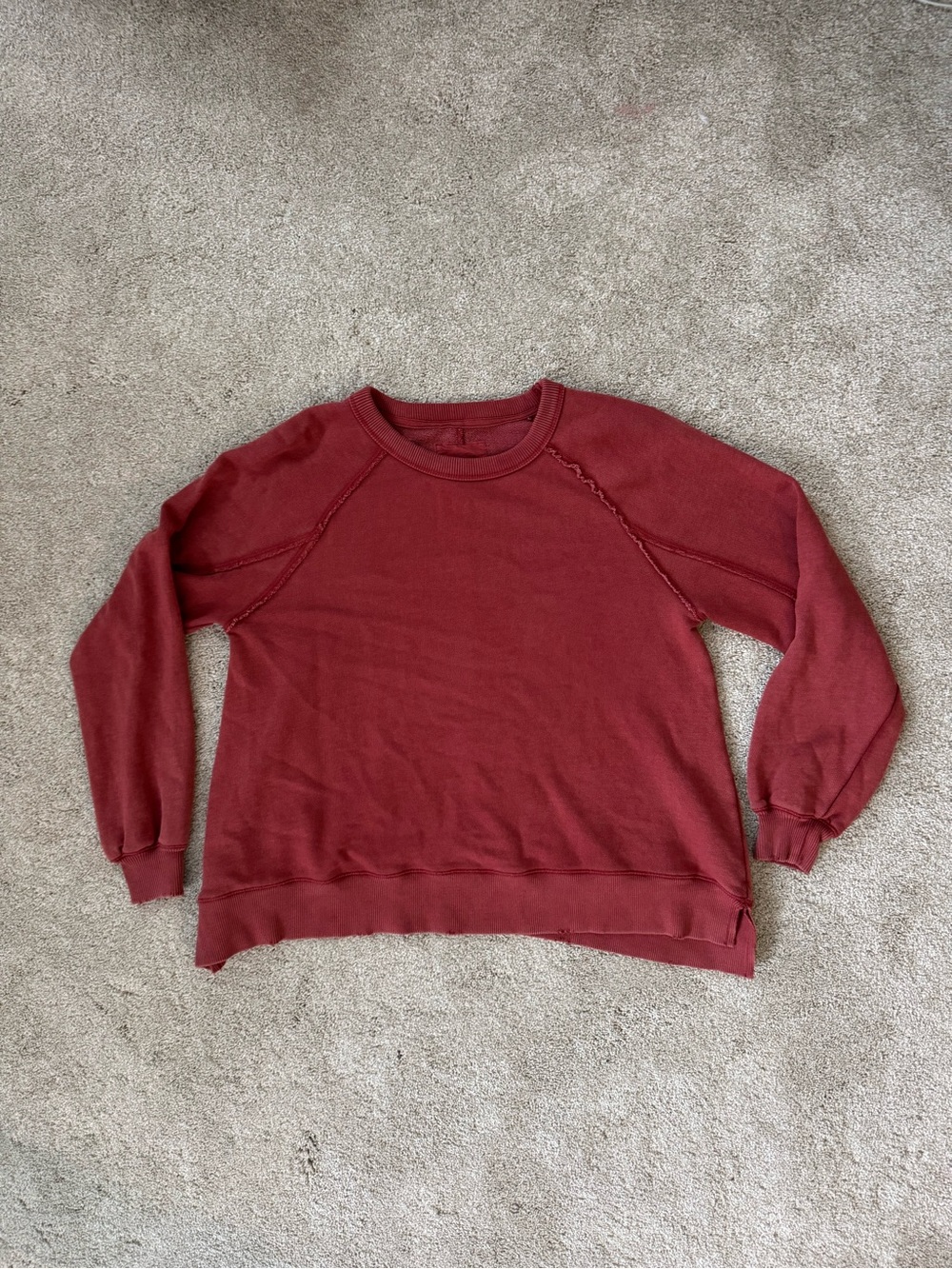 aerie Crewneck Sweatshirt in Deep Red